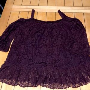Lane Bryant Off Shoulder Lace Top. Plus size 18/20